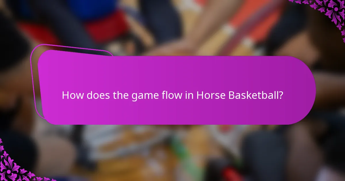 How does the game flow in Horse Basketball?